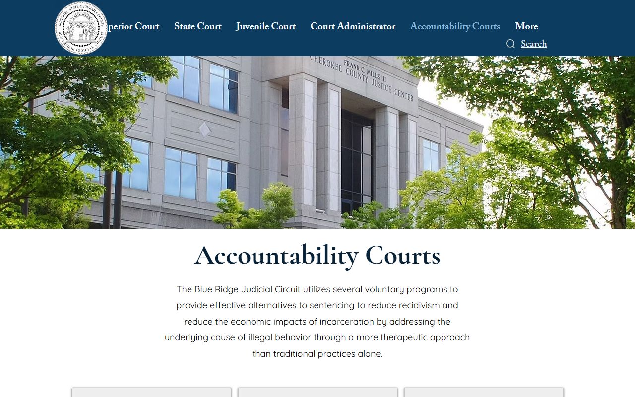 Cherokee County court dockets Accountability Courts programs