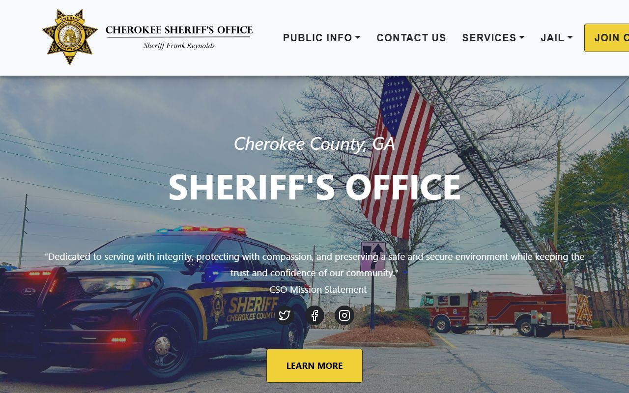Cherokee County court records sheriff homepage