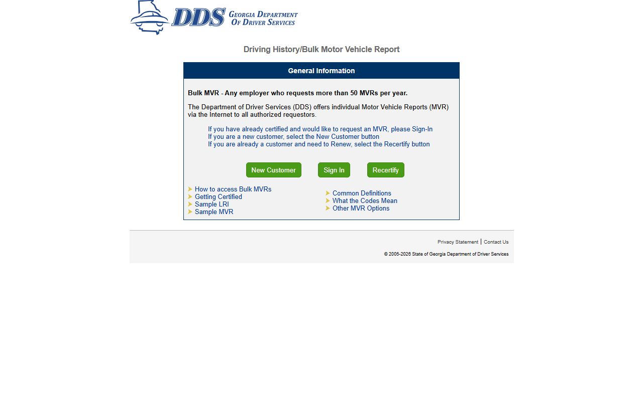 Cherokee County traffic court records Georgia DDS online MVR portal
